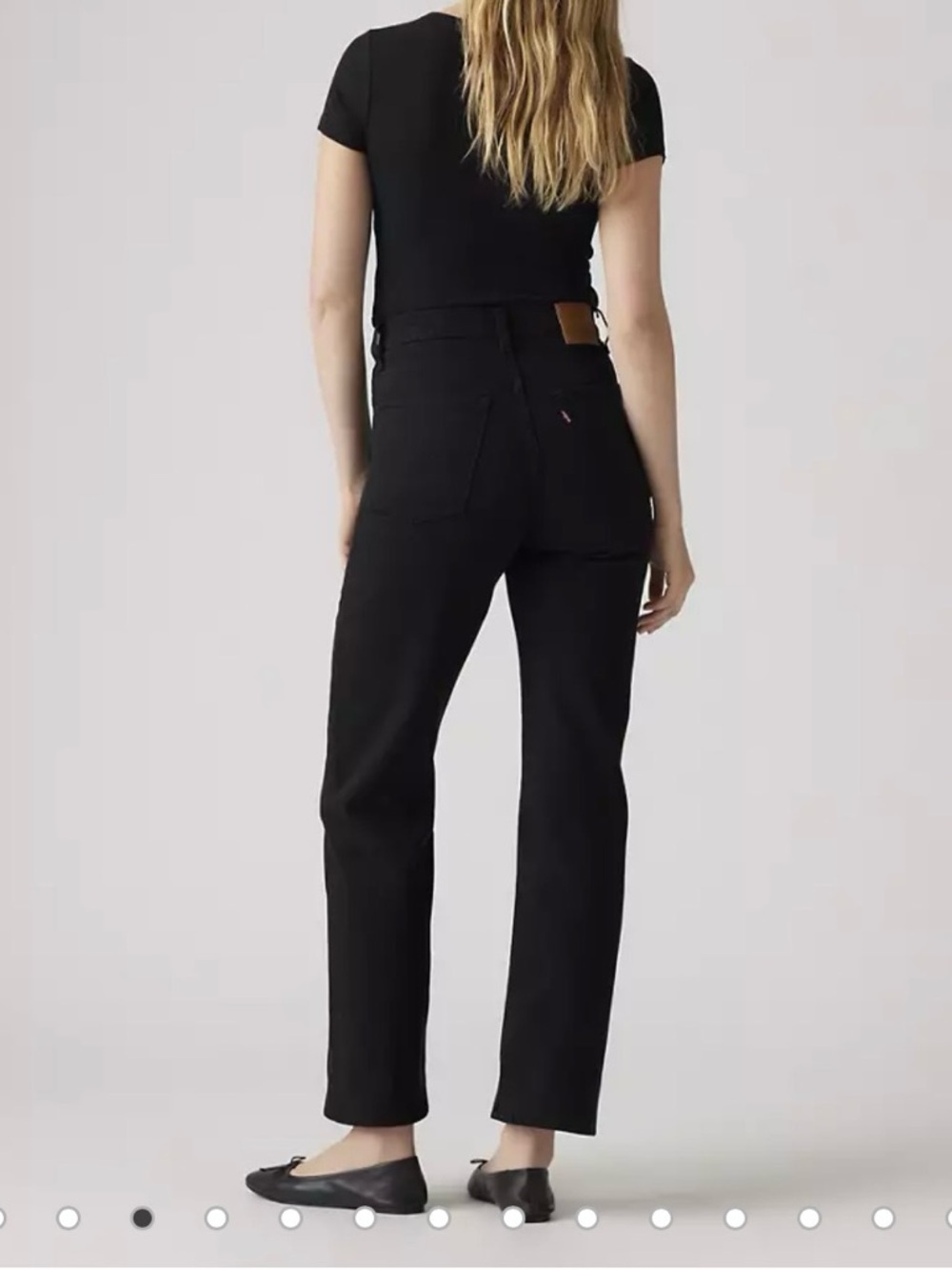 RIBCAGE STRAIGHT ANKLE WOMEN'S JEANS BLACK - Picture 2 of 13